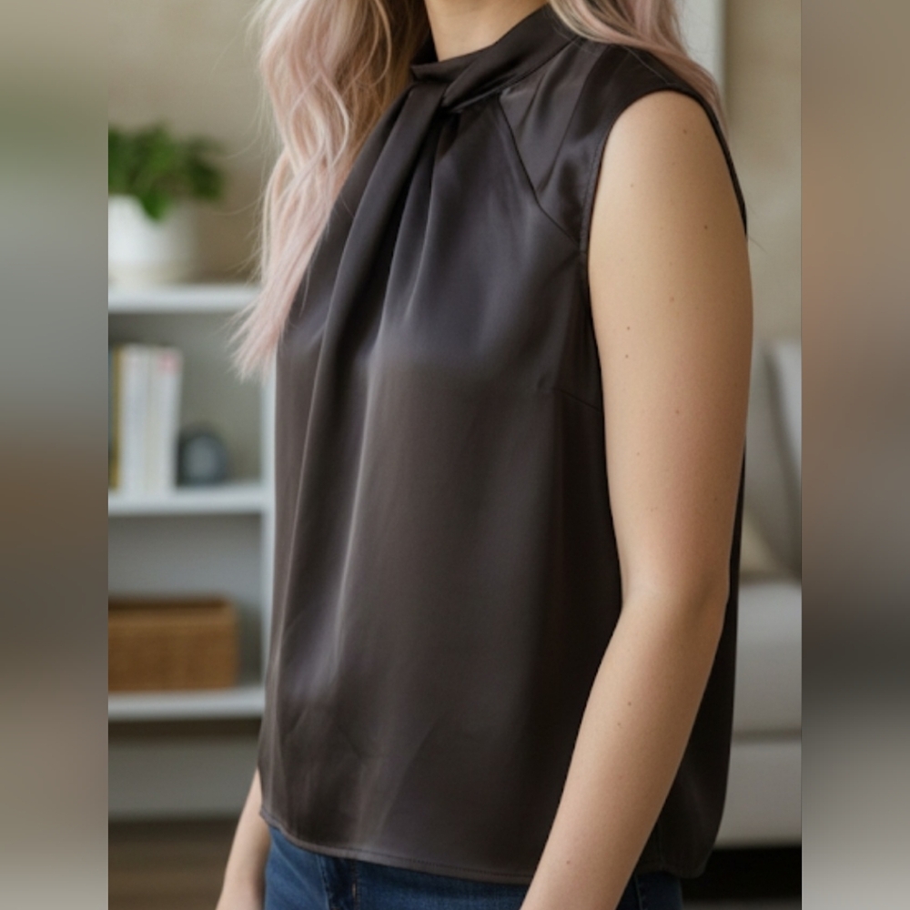Nine West 9W ‎ Women Black Blouse Size L